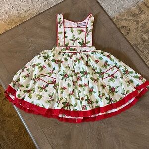 SweetHoney Festive Red and White Floral Dress